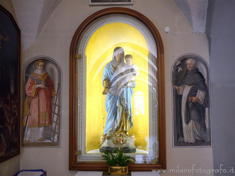 Verrone (Biella, Italy) - Wall at the head of the left aisle of the St. Lawrence Church